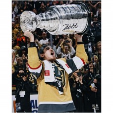 Zach Whitecloud Vegas Golden Knights Autographed Fanatics Authentic 2023 Stanley Cup Champions 16 x 20 Raising Cup Photograph