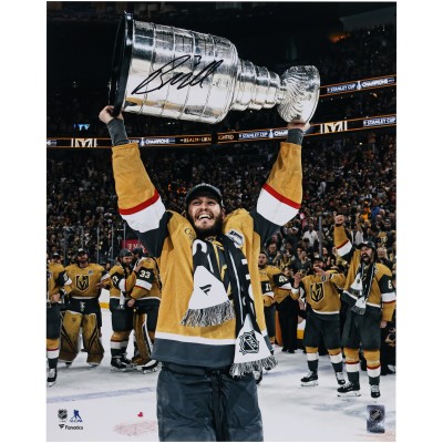 Brayden McNabb Vegas Golden Knights Autographed Fanatics Authentic 2023 Stanley Cup Champions 16 x 20 Raising Cup Photograph