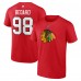 Футболка с номером Connor Bedard Chicago Blackhawks 2023 NHL Draft  Authentic Stack Player - Red