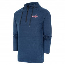 Толстовка на короткой молнии Washington Capitals Antigua Spikes Raglan - Heather Navy