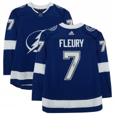 Игровая джерси Haydn Fleury Tampa Bay Lightning Fanatics Authentic Autographed Blue Adidas Authentic