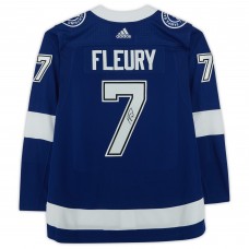 Игровая джерси Haydn Fleury Tampa Bay Lightning Fanatics Authentic Autographed Blue Adidas Authentic