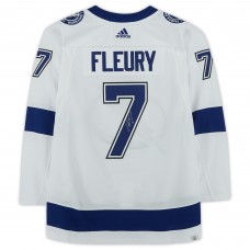 Игровая джерси Haydn Fleury Tampa Bay Lightning Fanatics Authentic Autographed White Adidas Authentic