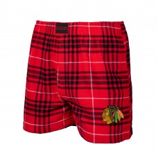 Chicago Blackhawks Concepts Sport Concord Flannel Boxers - Red/Black