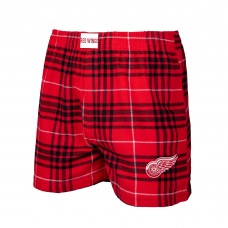 Detroit Red Wings Concepts Sport Concord Flannel Boxers - Red/Black