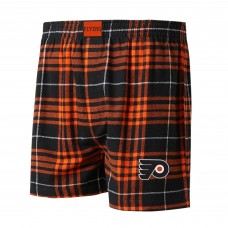 Philadelphia Flyers Concepts Sport Concord Flannel Boxers - Black/Orange