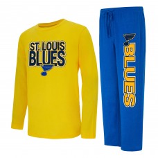 Пижама футболка и штаны St. Louis Blues Concepts Sport Meter - Blue/Gold