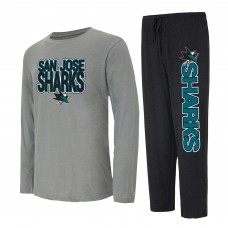 Пижама кофта и штаны San Jose Sharks Concepts Sport Meter - Black/Gray