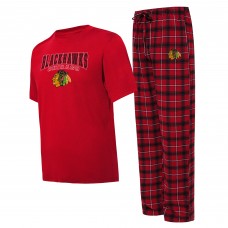 Футболка и штаны Chicago Blackhawks Concepts Sport Arctic - Red/Black