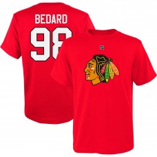 Connor Bedard Chicago Blackhawks Youth Name & Number T-Shirt - Red