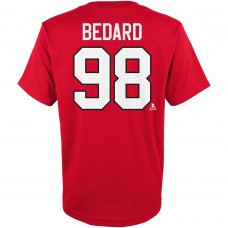 Футболка Preschool Chicago Blackhawks Connor Bedard Red Authentic Stack Name & Number