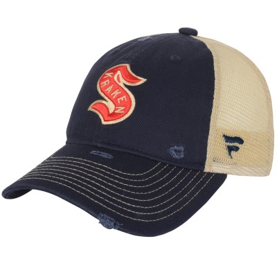 Бейсболка Seattle Kraken Youth 2024 NHL Winter Classic Distressed - Cream/Deep Sea Blue