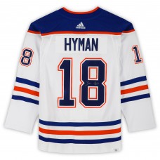 Игровая джерси Zach Hyman Edmonton Oilers Autographed Fanatics Authentic Royal White Authentic