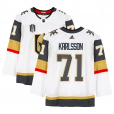 Игровая джерси William Karlsson Vegas Golden Knights Autographed Fanatics Authentic White Adidas Authentic with 2023 Stanley Cup Final Patch