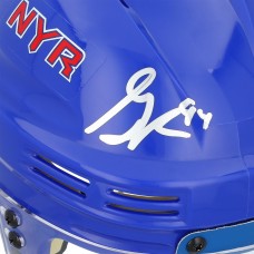 Gabe Perreault New York Rangers Autographed Fanatics Authentic Blue Mini Helmet