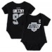 Малышам Los Angeles Kings Wayne Gretzky Mitchell & Ness Black Captain Patch Name & Number Bodysuit