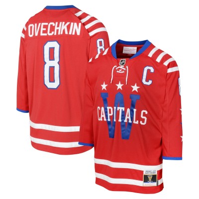 Детская джерси Washington Capitals Alexander Ovechkin Mitchell & Ness Red 2015 Blue Line