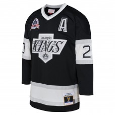 Игровая джерси Luc Robitaille Los Angeles Kings Mitchell & Ness Youth 1992 Blue Line Player - Black