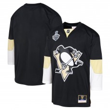 Подростковая Pittsburgh Penguins Mitchell & Ness Black 2008 Blue Line Blank Jersey