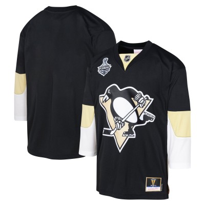 Подростковая Pittsburgh Penguins Mitchell & Ness Black 2008 Blue Line Blank Jersey