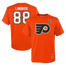Футболка Eric Lindros Philadelphia Flyers Mitchell & Ness Youth Name & Number - Orange
