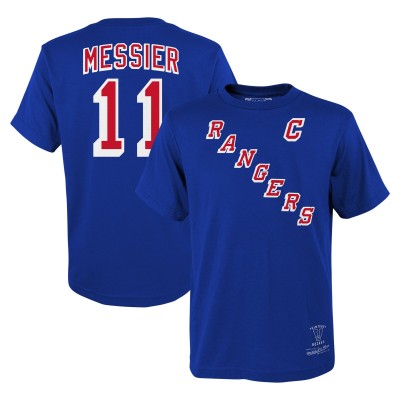 Футболка Mark Messier New York Rangers Mitchell & Ness Youth Name & Number - Blue