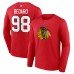 Футболка с длинным рукавом Connor Bedard Chicago Blackhawks Authentic Stack Name & Number - Red