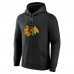 Толстовка Chicago Blackhawks Connor Bedard Fanatics Black Authentic Stack Name & Number Tri-Blend