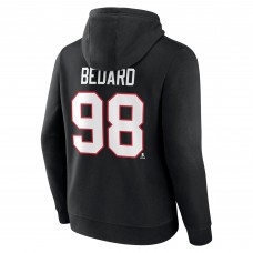 Толстовка Chicago Blackhawks Connor Bedard Fanatics Black Authentic Stack Name & Number Tri-Blend Толстовка Chicago Blackhawks Connor Bedard Fanatics Black Authentic Stack Name & Number Tri-Blend