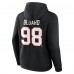 Толстовка Chicago Blackhawks Connor Bedard Fanatics Black Authentic Stack Name & Number Tri-Blend