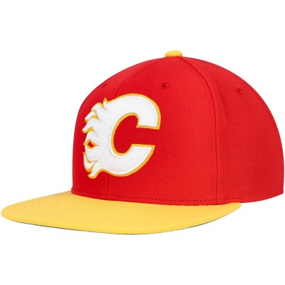 Calgary Flames Mitchell & Ness Red Core Team Ground 2.0 Snapback Hat
