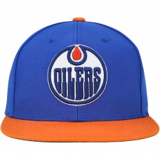 Edmonton Oilers Mitchell & Ness Core Team Ground 2.0 Snapback Hat - Blue