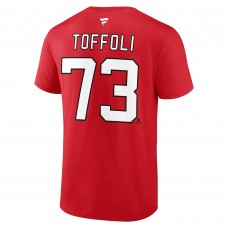Футболка с номером Tyler Toffoli New Jersey Devils Authentic Stack - Red