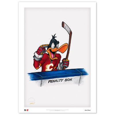 Calgary Flames Daffy Duck 24 x 36 Looney Tunes Limited Edition Fine Art Print