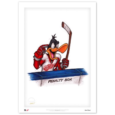 Detroit Red Wings Daffy Duck 24 x 36 Looney Tunes Limited Edition Fine Art Print