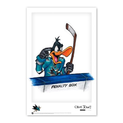 San Jose Sharks Daffy Duck 11 x 17 Looney Tunes Poster Print