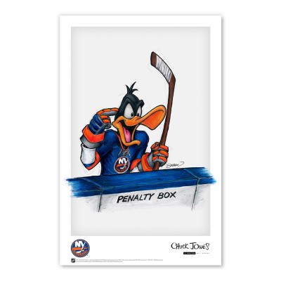 New York Islanders Daffy Duck 11 x 17 Looney Tunes Poster Print