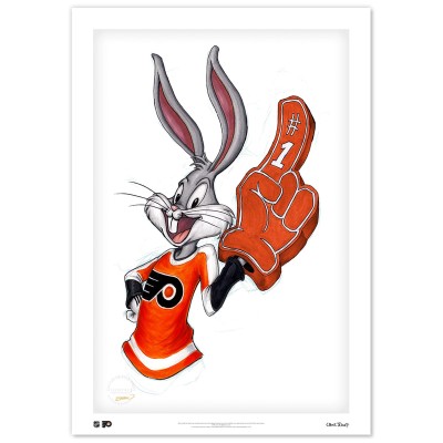 Philadelphia Flyers Bugs Bunny 14 x 20 Looney Tunes Limited Edition Fine Art Print