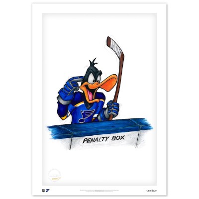 St. Louis Blues Daffy Duck 14 x 20 Looney Tunes Limited Edition Fine Art Print
