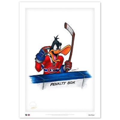 Montreal Canadiens Daffy Duck 14 x 20 Looney Tunes Limited Edition Fine Art Print