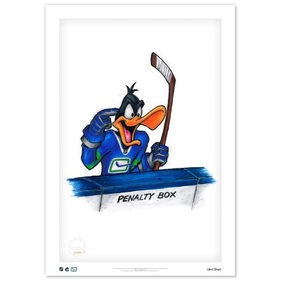 Vancouver Canucks Daffy Duck 14 x 20 Looney Tunes Limited Edition Fine Art Print