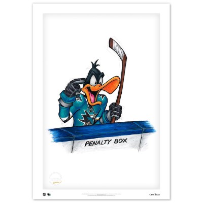 San Jose Sharks Daffy Duck 14 x 20 Looney Tunes Limited Edition Fine Art Print