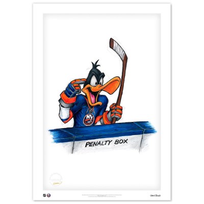 New York Islanders Daffy Duck 14 x 20 Looney Tunes Limited Edition Fine Art Print