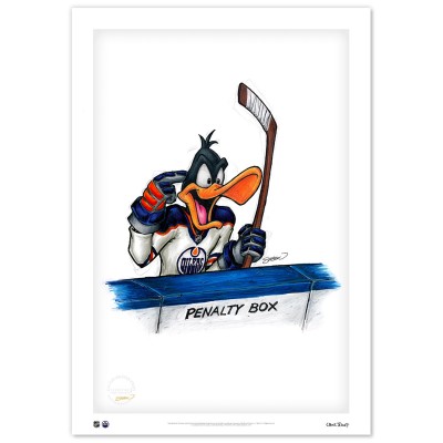 Edmonton Oilers Daffy Duck 14 x 20 Looney Tunes Limited Edition Fine Art Print
