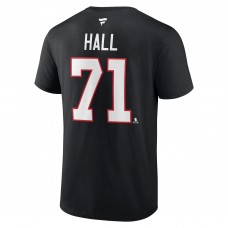 Футболка Taylor Hall Chicago Blackhawks Authentic Stack Name & Number - Black