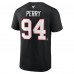 Футболка Chicago Blackhawks Corey Perry Fanatics Black Authentic Stack Name & Number