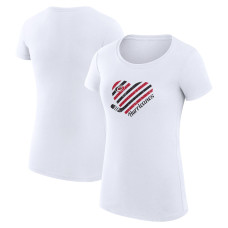 Женская Футболка Carolina Hurricanes G-III 4Her by Carl Banks White Super-Slim Fit Lightweight Heart