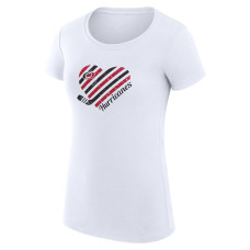 Женская Футболка Carolina Hurricanes G-III 4Her by Carl Banks White Super-Slim Fit Lightweight Heart