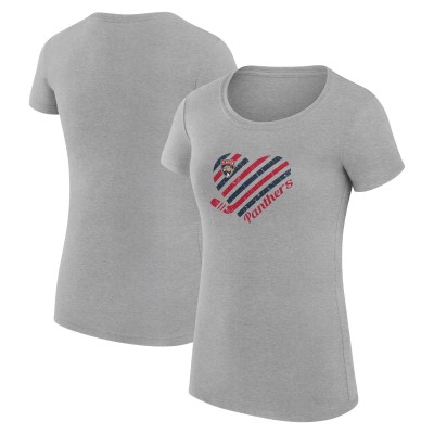 Футболка Florida Panthers G-III 4Her by Carl Banks Womens Heart Fitted - Heather Gray