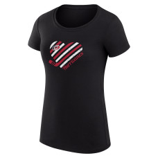 Женская Футболка Carolina Hurricanes G-III 4Her by Carl Banks Black Super-Slim Fit Lightweight Heart